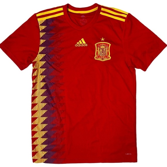adidas Other - NWOT Adidas SPAIN WORLD CUP 2017 2018 Soccer Climalite Home Jersey - Small